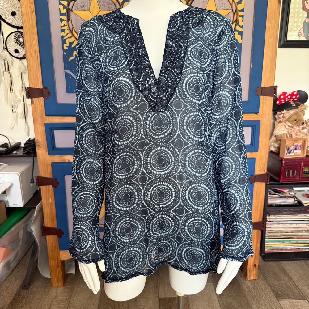 MICHAEL Michael Kors Blue Patterned Blouse